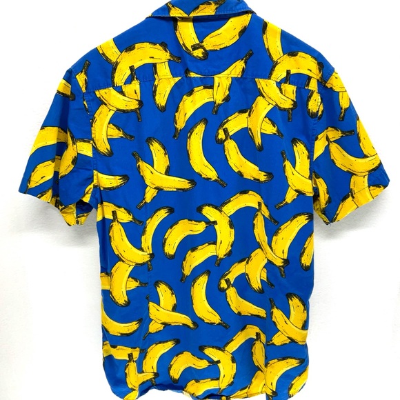 Amongst Others Banana Print Button Up Shirt Mens L - Picture 3 of 3